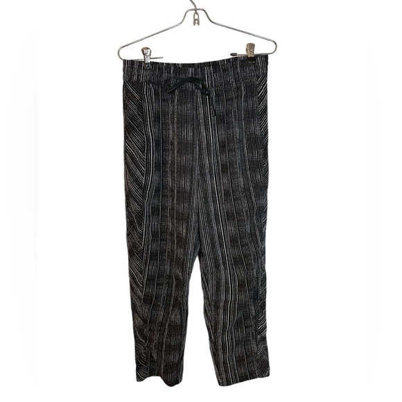 Athleta High Rise Arrival Pants in Amara Stripe Black 4 - Picture 3 of 10